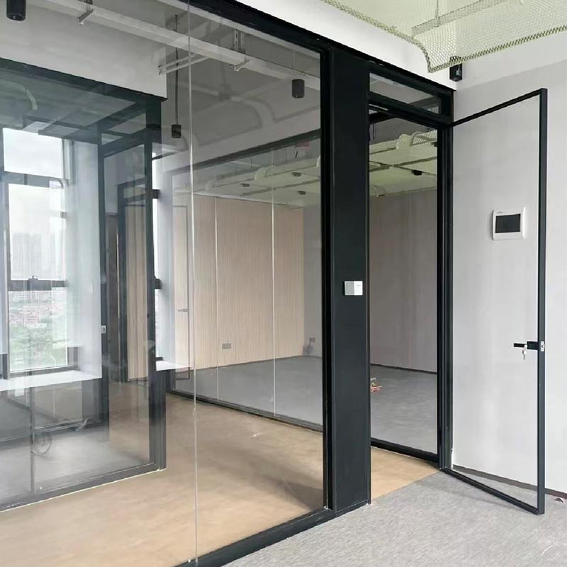 Porta de vidro à prova de fogo para prédio de escritórios