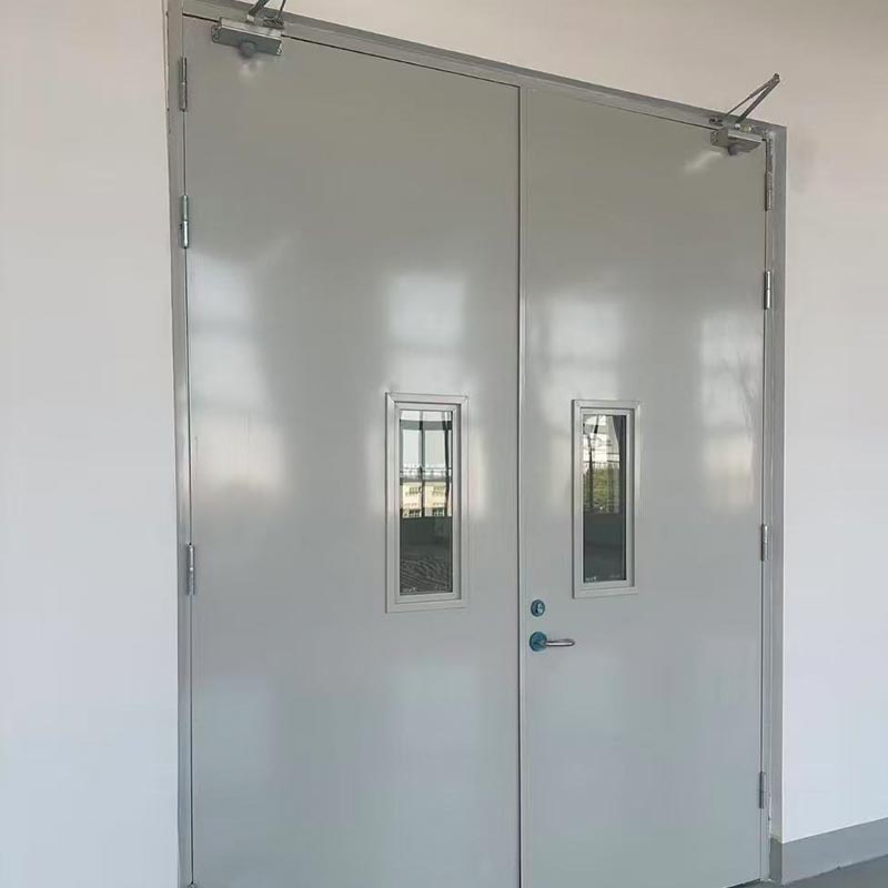 Porta à prova de fogo de aço isolada para serviços pesados ​​para instalações industriais